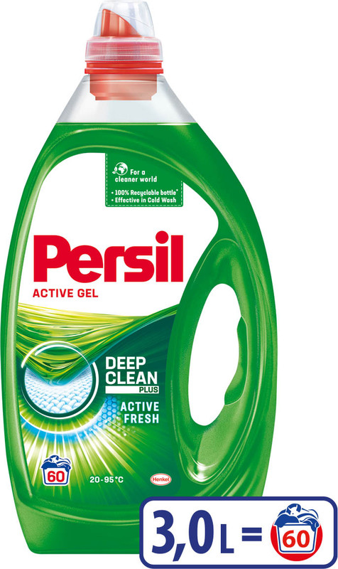 Гель для прання PERSIL, для білої білизни, автомат, ручне прання, 3л